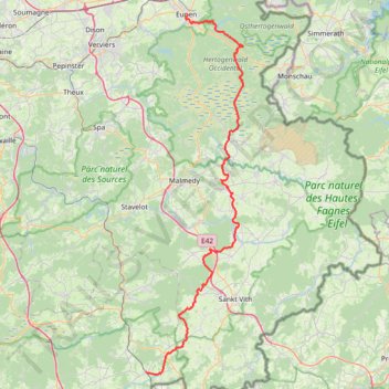 Itinéraire gouvyeupen, distance, dénivelé, altitude, carte, profil, trace GPS