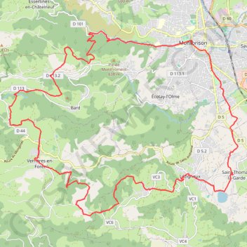Itinéraire Fête de la Fourme et du Côte du Forez - Montbrison, distance, dénivelé, altitude, carte, profil, trace GPS
