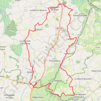 Itinéraire 1 - R2D5_40_km, distance, dénivelé, altitude, carte, profil, trace GPS