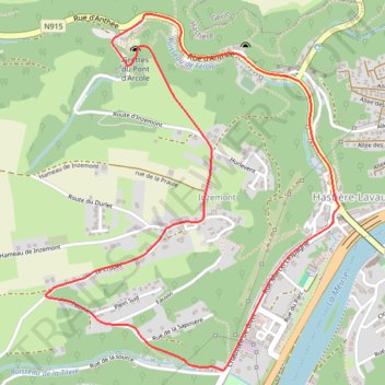 Itinéraire HASTIERE-Les Grottes du Pont d'Arcole, distance, dénivelé, altitude, carte, profil, trace GPS