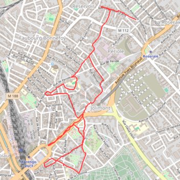 Itinéraire Evening Run, distance, dénivelé, altitude, carte, profil, trace GPS