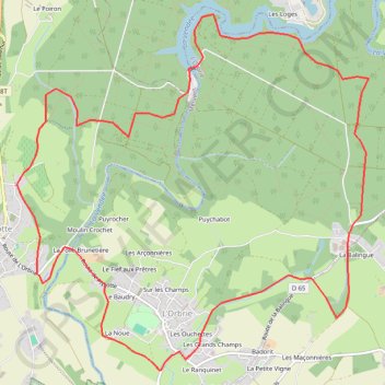 Itinéraire Du barrage de Mervent à la Balingue - Pissotte, distance, dénivelé, altitude, carte, profil, trace GPS