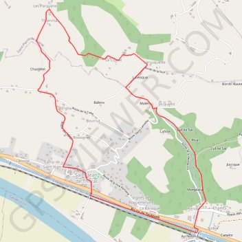 Itinéraire Saint-Jean-de-Thurac : du canal aux coteaux de Serres - Pays de l'Agenais, distance, dénivelé, altitude, carte, profil, trace GPS