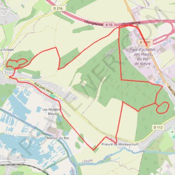 Itinéraire Flixecourt, distance, dénivelé, altitude, carte, profil, trace GPS
