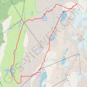 Itinéraire Tour du Dôme des Petites Rousses (Grandes Rousses), distance, dénivelé, altitude, carte, profil, trace GPS