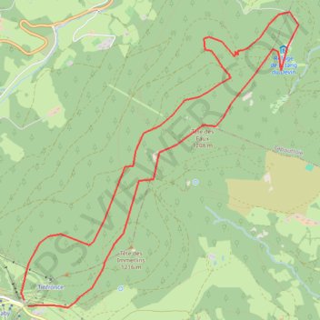Itinéraire Tête des Faux, distance, dénivelé, altitude, carte, profil, trace GPS