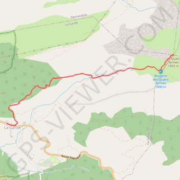 Itinéraire Teillon - La Garde, distance, dénivelé, altitude, carte, profil, trace GPS