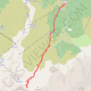 Itinéraire Vallon du Pra, distance, dénivelé, altitude, carte, profil, trace GPS