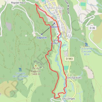 Itinéraire Sancy - Les Artistes - Secteur Le Mont-Dore, distance, dénivelé, altitude, carte, profil, trace GPS
