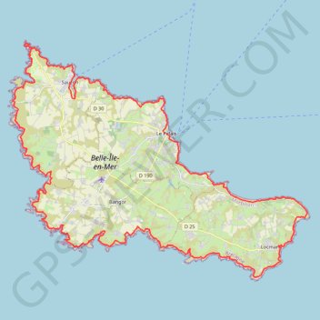 Itinéraire GR®340 Tour de Belle-Ile-en-Mer (Morbihan) (2021), distance, dénivelé, altitude, carte, profil, trace GPS