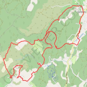 Itinéraire Autour de Salavas, distance, dénivelé, altitude, carte, profil, trace GPS