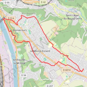 Itinéraire Rando autour de la côte Sainte Catherine, distance, dénivelé, altitude, carte, profil, trace GPS
