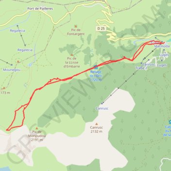 Itinéraire Col du tarbesou, distance, dénivelé, altitude, carte, profil, trace GPS
