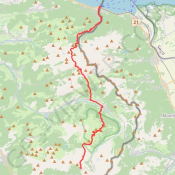 Itinéraire 1ère étape de la Grande Traversée des Alpes, distance, dénivelé, altitude, carte, profil, trace GPS