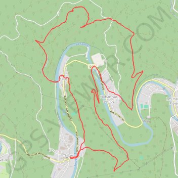Itinéraire Randonnée du coté de la semois, distance, dénivelé, altitude, carte, profil, trace GPS