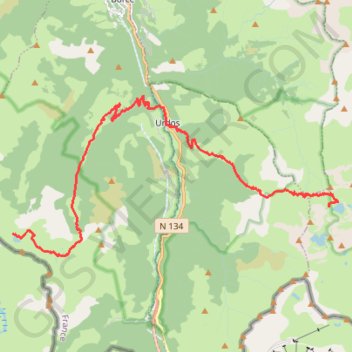 Itinéraire Refuge d'Arlet - Lacs d'Ayous, distance, dénivelé, altitude, carte, profil, trace GPS