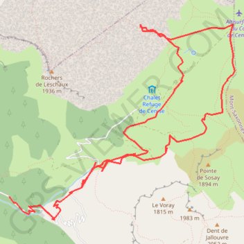 Itinéraire Col de Cenise, distance, dénivelé, altitude, carte, profil, trace GPS