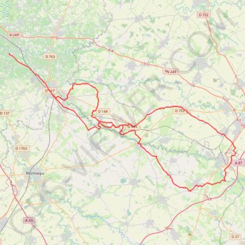 Itinéraire De Monnieres à Mortagne-sur-Sèvre, distance, dénivelé, altitude, carte, profil, trace GPS