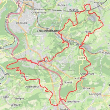 Itinéraire Sortie en vélo électrique le midi, distance, dénivelé, altitude, carte, profil, trace GPS
