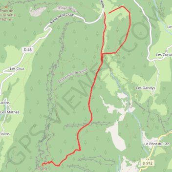 Itinéraire La Roche Vérand au départ des Déserts (Entremont le Vieux), distance, dénivelé, altitude, carte, profil, trace GPS