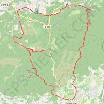 Itinéraire RANDO-Lourmarin-Buoux, distance, dénivelé, altitude, carte, profil, trace GPS