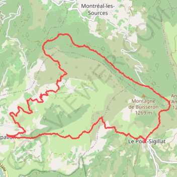 Itinéraire Arpavon - Col d'Ambonne - Poët Sigillat, distance, dénivelé, altitude, carte, profil, trace GPS
