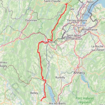 Itinéraire GR9 De Mijoux (Ain) à Yenne (Savoie) (2020), distance, dénivelé, altitude, carte, profil, trace GPS