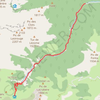 Itinéraire Cabane d'Aula, distance, dénivelé, altitude, carte, profil, trace GPS