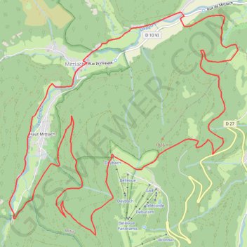 Itinéraire Circuit du Schnepfenried - Metzeral, distance, dénivelé, altitude, carte, profil, trace GPS