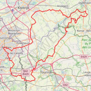 Itinéraire GM FLANDERS GRAVEL 120 23, distance, dénivelé, altitude, carte, profil, trace GPS