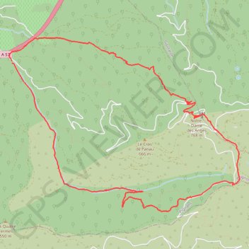 Itinéraire Pignans-Notre Dame des Anges, distance, dénivelé, altitude, carte, profil, trace GPS