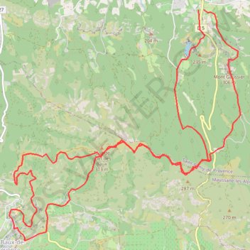 Itinéraire Saint Rémy - Les Baux, distance, dénivelé, altitude, carte, profil, trace GPS