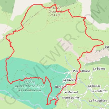Itinéraire Le Grand Châtelard, distance, dénivelé, altitude, carte, profil, trace GPS