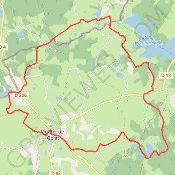 Itinéraire Montel de Gelat, distance, dénivelé, altitude, carte, profil, trace GPS