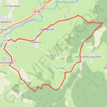 Itinéraire Le Goutat, distance, dénivelé, altitude, carte, profil, trace GPS