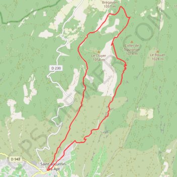 Itinéraire Lubéron, distance, dénivelé, altitude, carte, profil, trace GPS