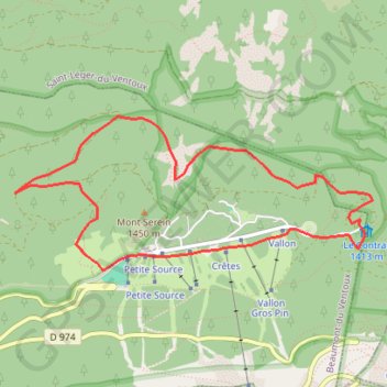 Itinéraire Autour de la station du Mont Serein, distance, dénivelé, altitude, carte, profil, trace GPS