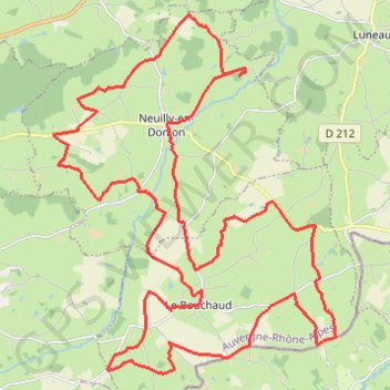 Itinéraire Le Bouchaud, distance, dénivelé, altitude, carte, profil, trace GPS