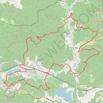 Itinéraire Champagney Ballastières, distance, dénivelé, altitude, carte, profil, trace GPS
