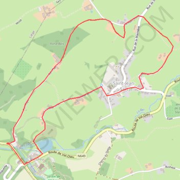 Itinéraire Balade de Saint jean Sart, distance, dénivelé, altitude, carte, profil, trace GPS