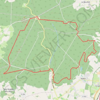 Itinéraire Au fil des chemins d'Ecouves - De la Forêt, distance, dénivelé, altitude, carte, profil, trace GPS
