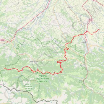 Itinéraire ARIEGE MATIN, distance, dénivelé, altitude, carte, profil, trace GPS