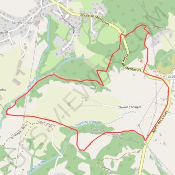Itinéraire Balade d'Artague, distance, dénivelé, altitude, carte, profil, trace GPS
