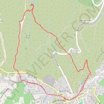 Itinéraire Saint-Saturnin d'Apt - Vaucarlenque, distance, dénivelé, altitude, carte, profil, trace GPS