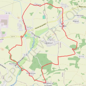 Itinéraire track, distance, dénivelé, altitude, carte, profil, trace GPS