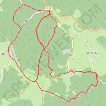 Itinéraire Les 3 croix, distance, dénivelé, altitude, carte, profil, trace GPS