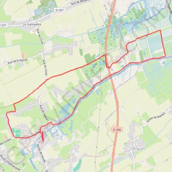 Itinéraire Bayenghem-lès-Éperlecques, distance, dénivelé, altitude, carte, profil, trace GPS