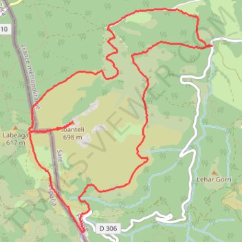 Itinéraire Le circuit de l'Ibanteli, distance, dénivelé, altitude, carte, profil, trace GPS