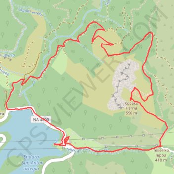 Itinéraire 2023/04/17 Kopako Harria en circuit depuis Endara (San Anton), distance, dénivelé, altitude, carte, profil, trace GPS