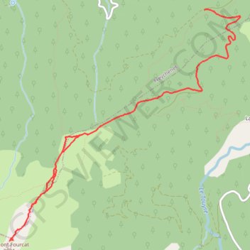 Itinéraire Mont Fourcat par Frémis, distance, dénivelé, altitude, carte, profil, trace GPS